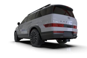 Hyundai Santa Fe Mud Flap Kit - Rally Armor - Dark Grey Logo - Black - `24-`25 Hyundai Santa Fe Mud Flap Kit - Rally Armor - Dark Grey Logo - Black - `24-`25
